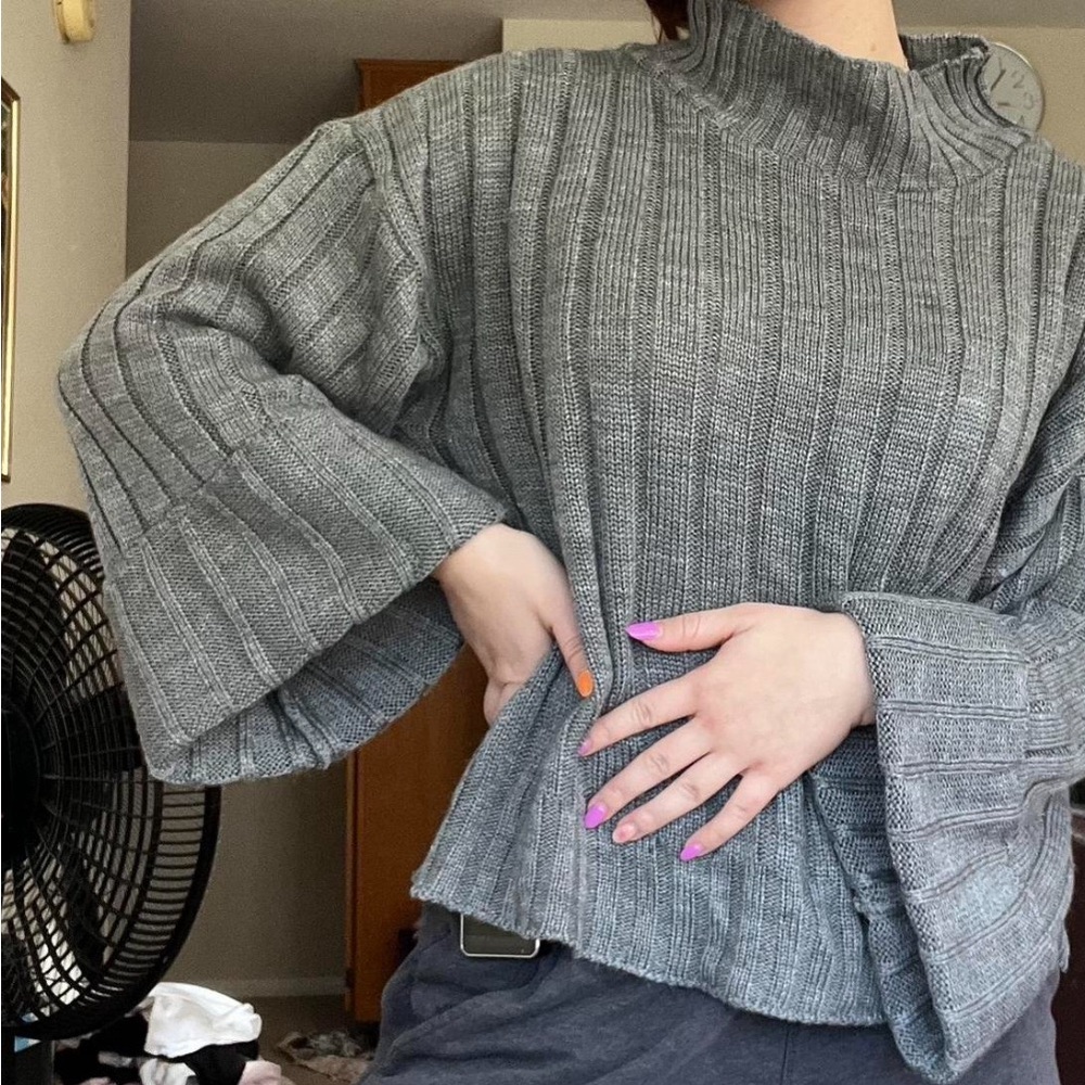 Bell sleeve flowy sweater
